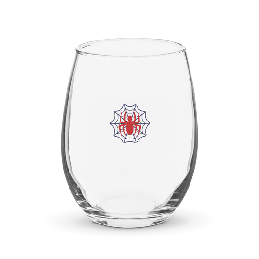 Classic Red Spider-Man Logo Stemless Wine Glass