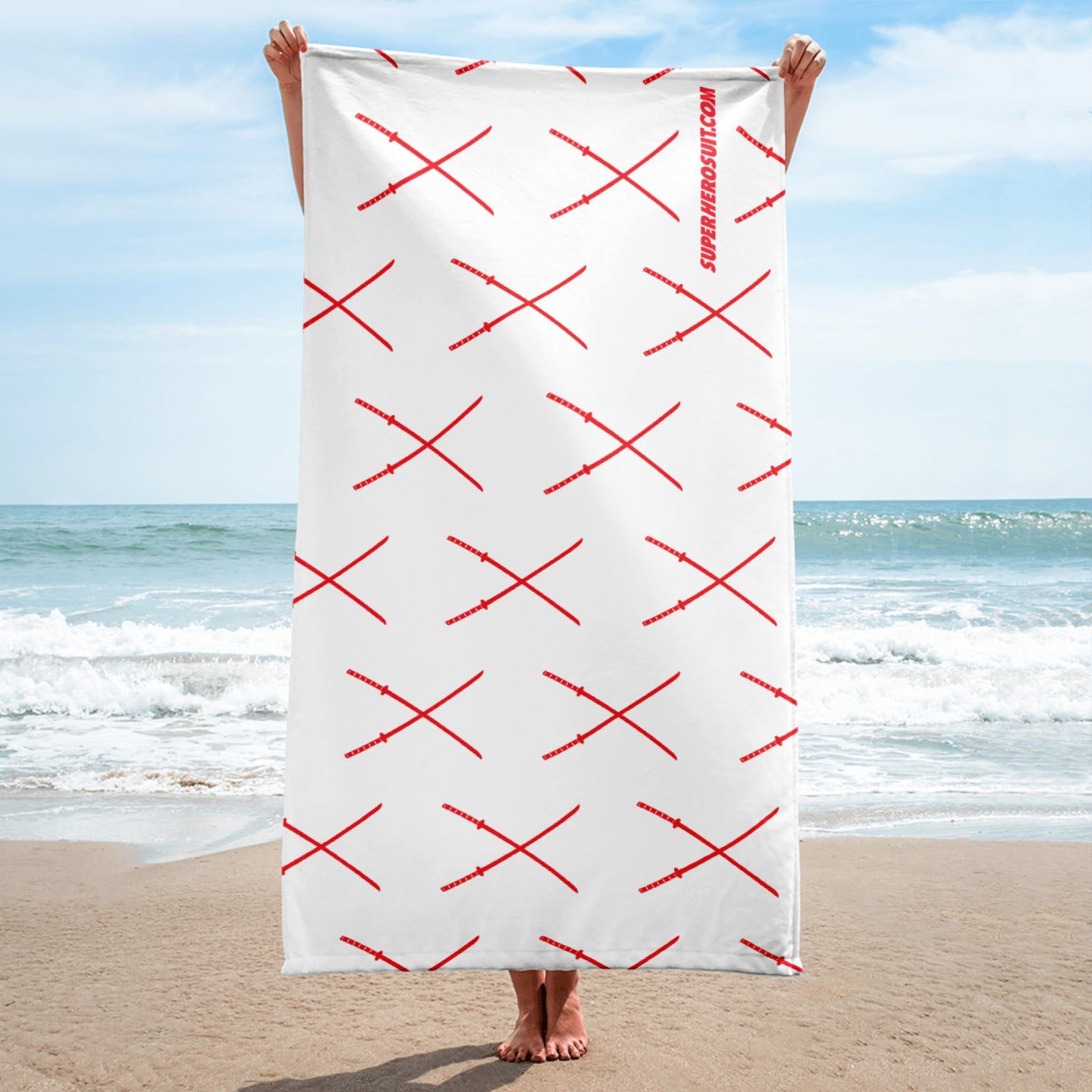Deadpool Katanas (White) Towel