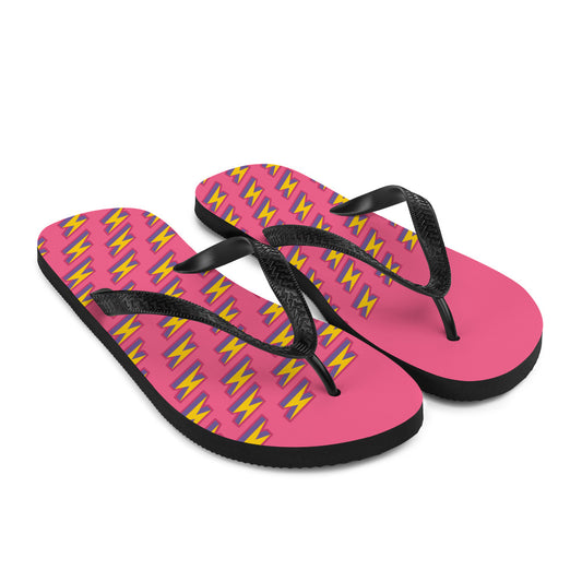 Intergalactic Lightning Bolts (Pink) Flip-Flops