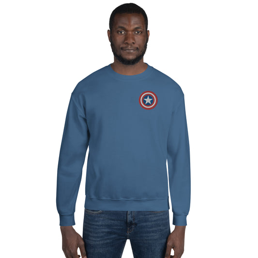 Captain America Shield Unisex Embroidered Sweatshirt