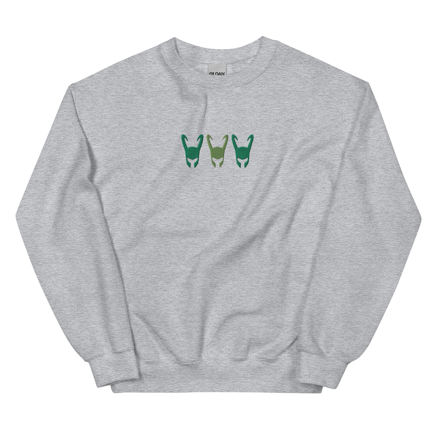 Loki Helmet Unisex Embroidered Sweatshirt