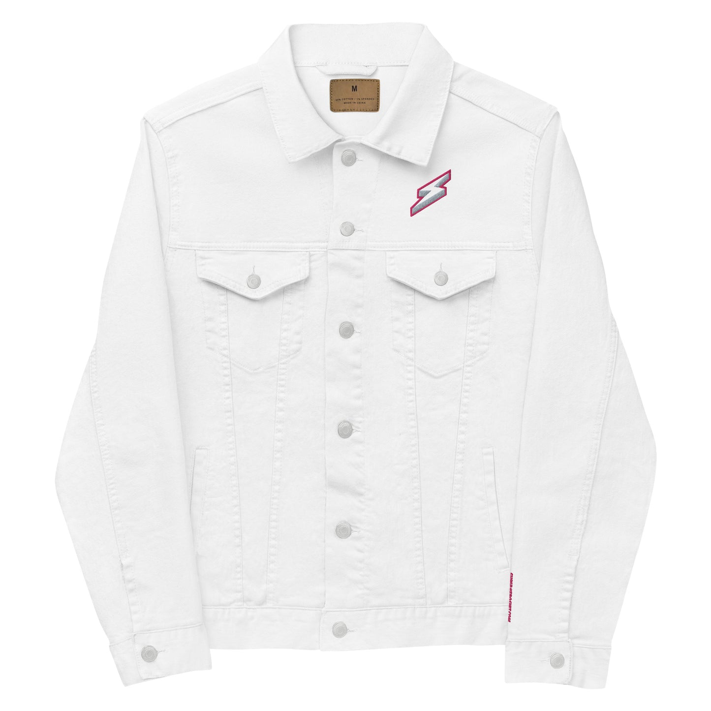 Ms. Kamala Khan Embroidered Unisex Denim Jacket