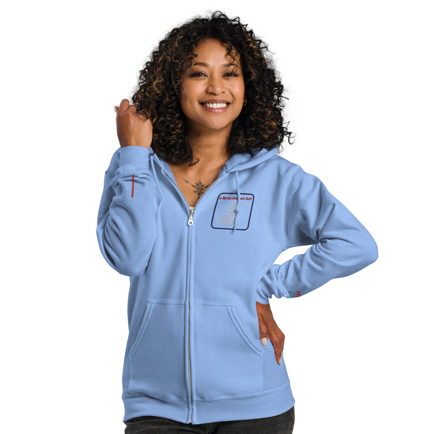 Kamala Khan Quote Embroidered Unisex Zip Hoodie