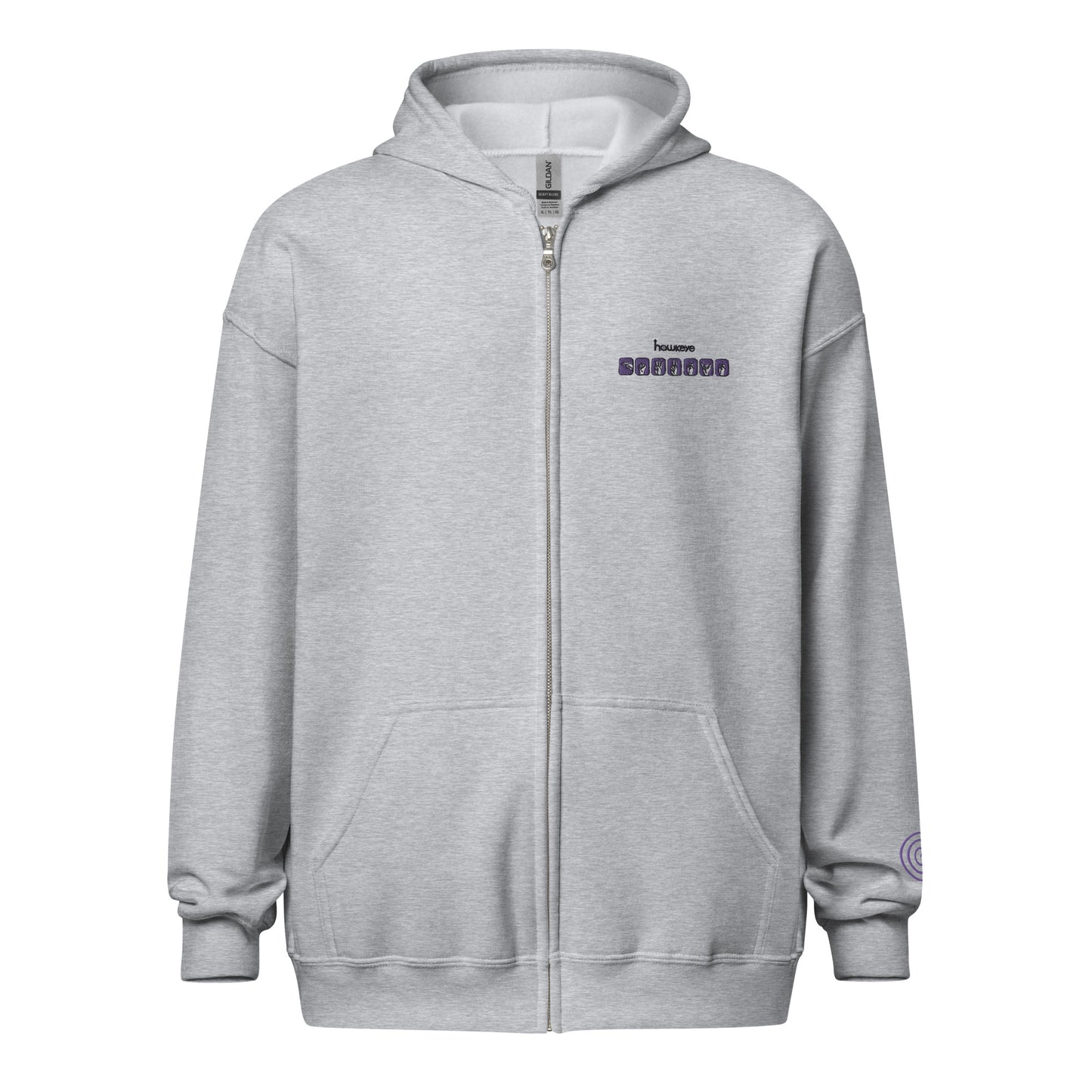 Clint Barton ASL Embroidered Unisex Zip Hoodie