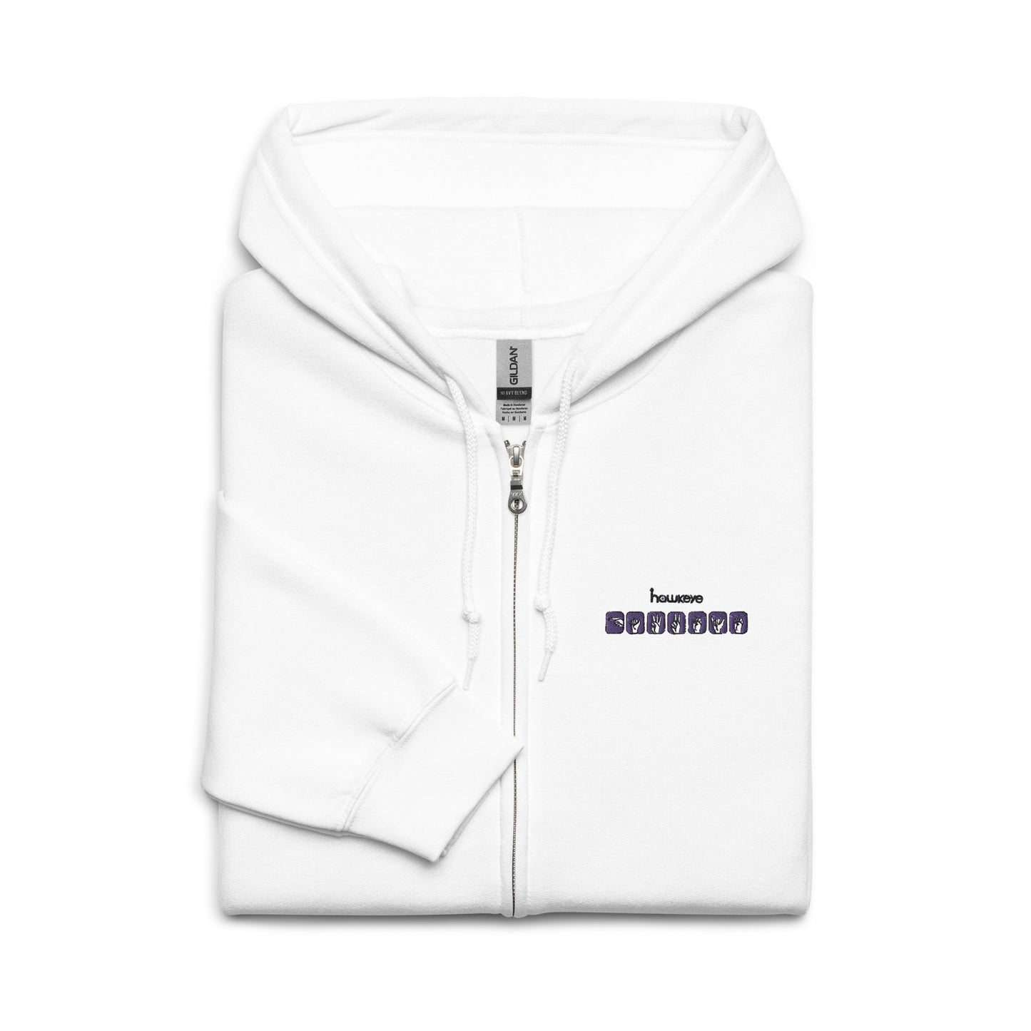 Clint Barton ASL Embroidered Unisex Zip Hoodie