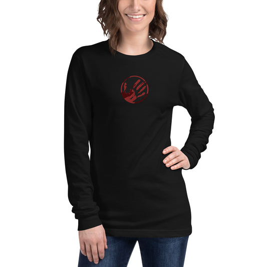 Echo Logo (Blood Red) Embroidered Unisex Long Sleeve Tee