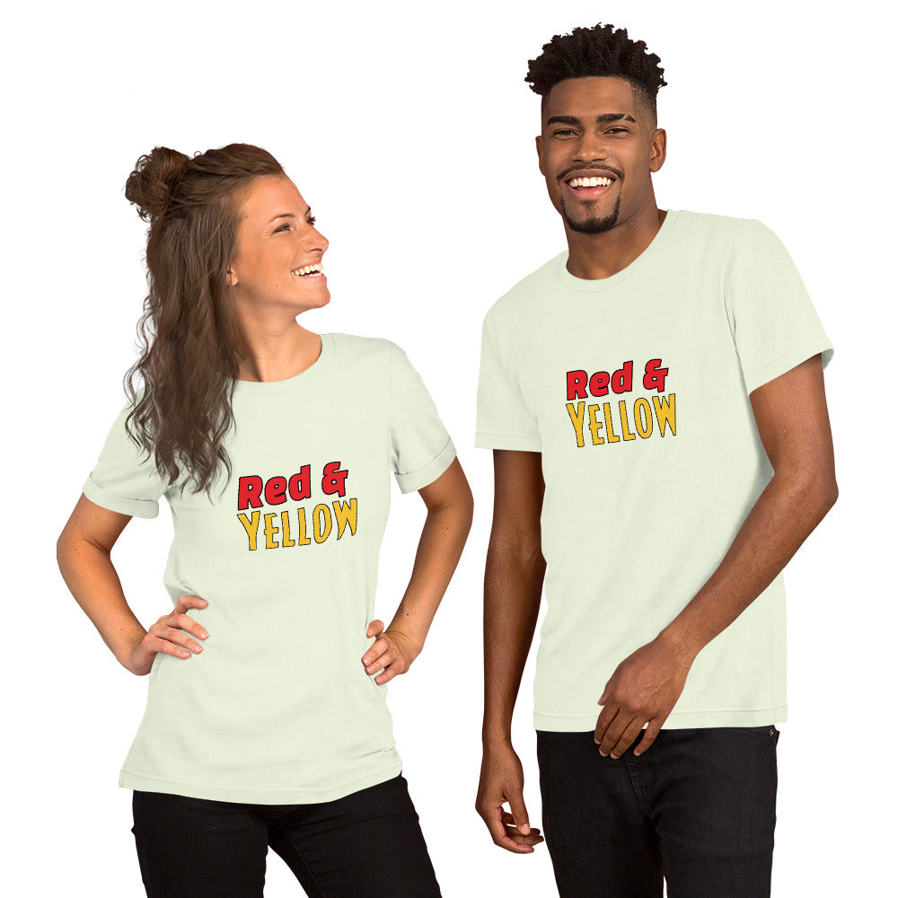 Red & Yellow Deadpool & Wolverine Unisex Tee