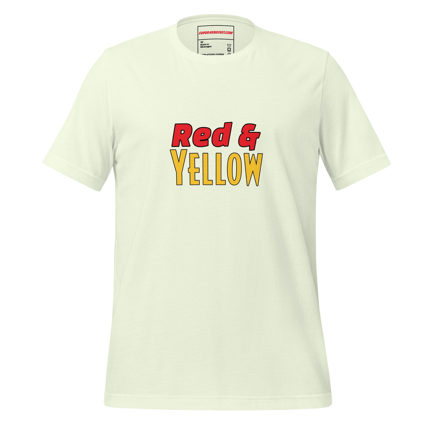 Red & Yellow Deadpool & Wolverine Unisex Tee