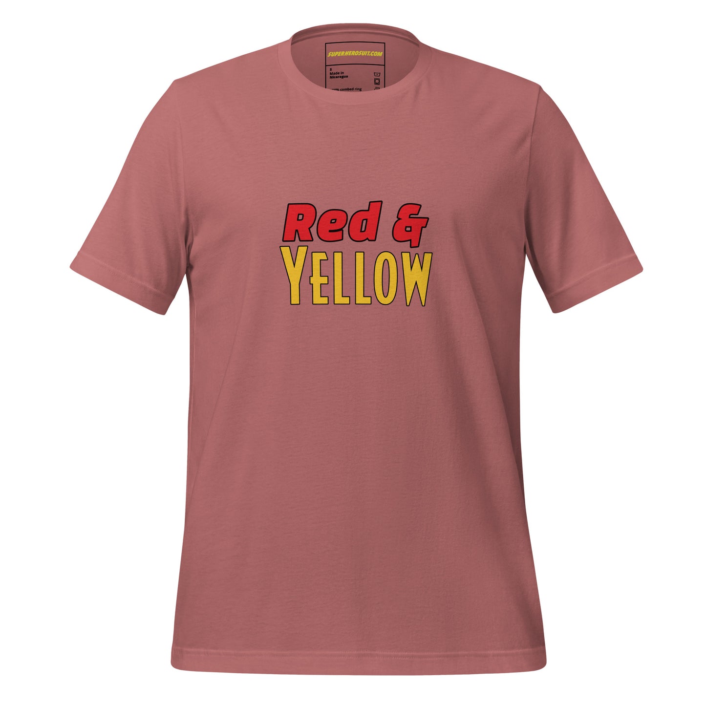 Red & Yellow Deadpool & Wolverine Unisex Tee