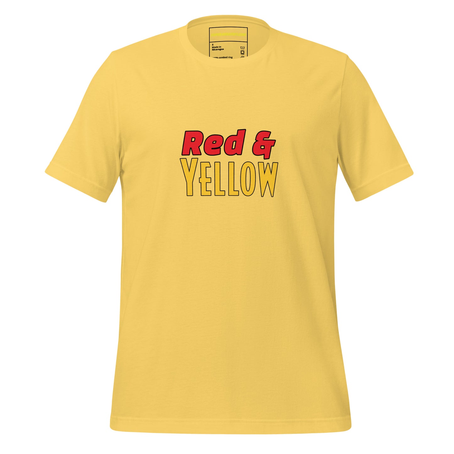 Red & Yellow Deadpool & Wolverine Unisex Tee