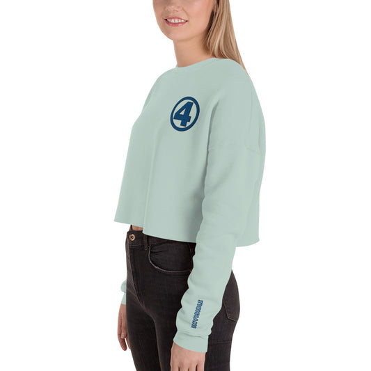Fantastic Sue Storm Embroidered Women's Crop Sweatshirt