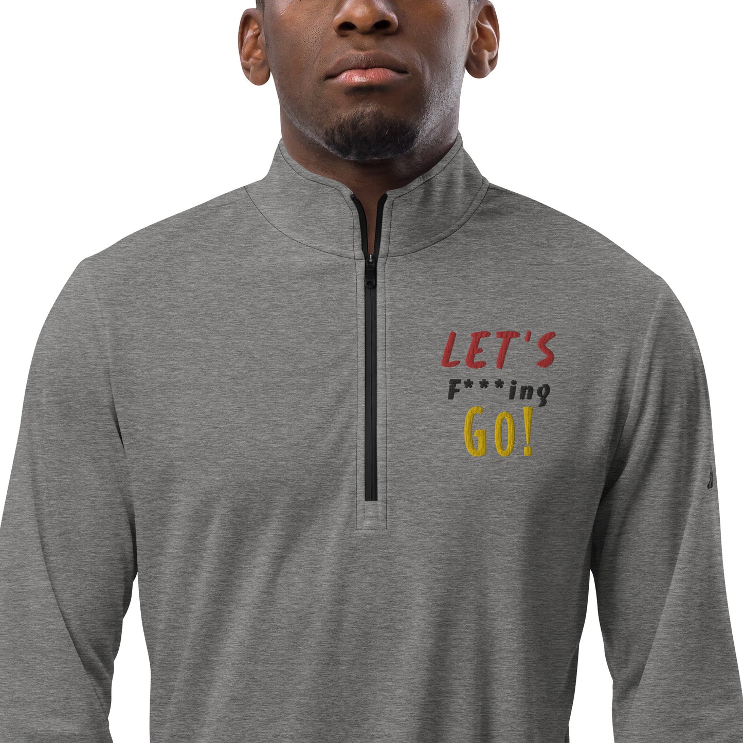 LIMITED TIME ONLY! Deadpool & The Wolverine Quote Let's Go! adidas Quarter Zip Pullover