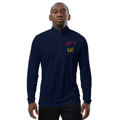 LIMITED TIME ONLY! Deadpool & The Wolverine Quote Let's Go! adidas Quarter Zip Pullover