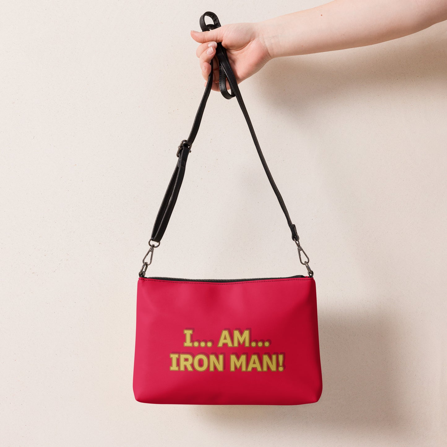 Tony Stark/Thanos Reversible Quotes Crossbody Bag