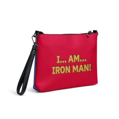 Tony Stark/Thanos Reversible Quotes Crossbody Bag