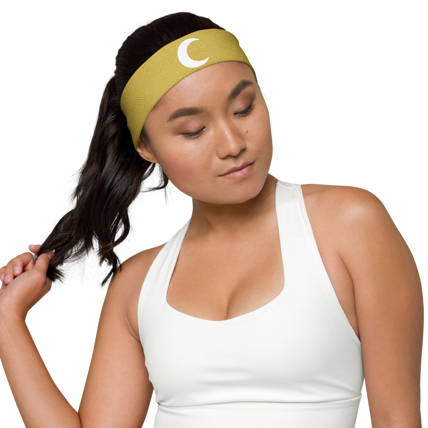 Moon Knight (Gold with White Moon) Headband