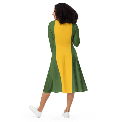 Rogue Costume Long Sleeve Midi Dress