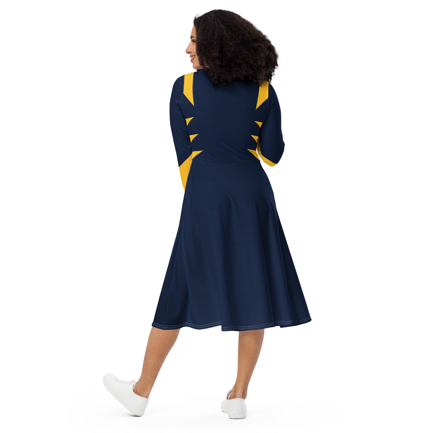 Wolverine Costume (One) Long Sleeve Midi Dress