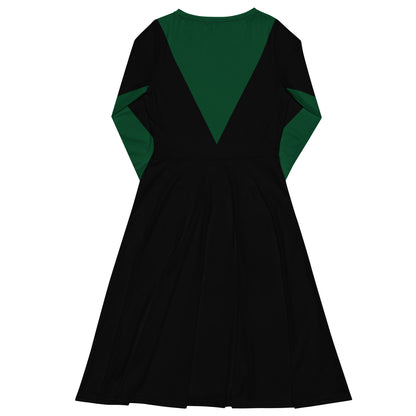 Loki Helmet Long Sleeve Midi Dress