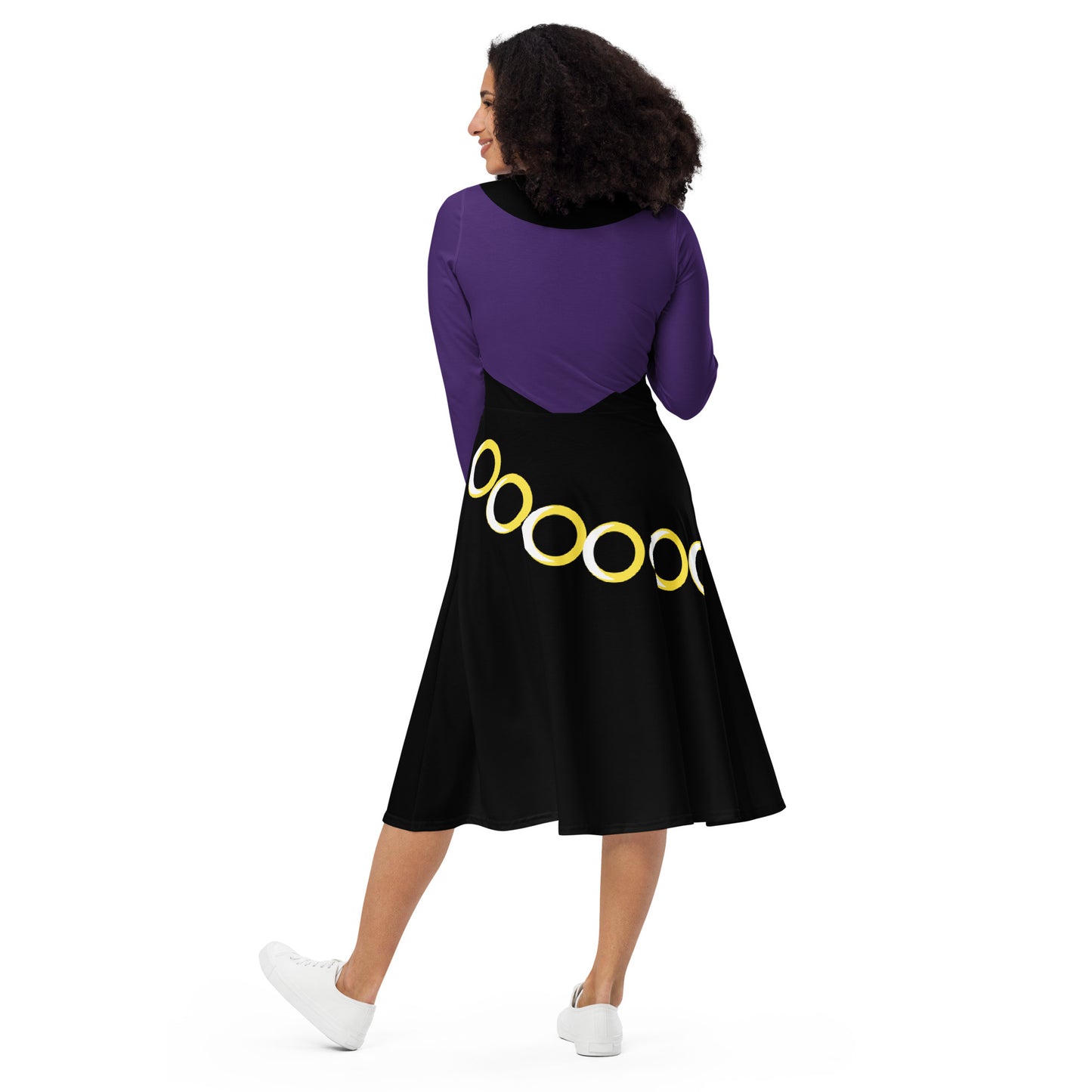 Raven Costume Long Sleeve Midi Dress