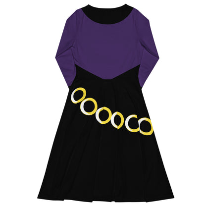 Raven Costume Long Sleeve Midi Dress