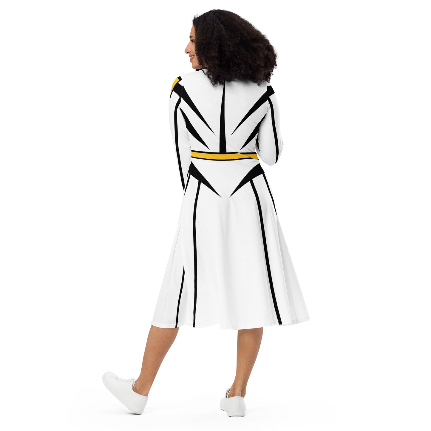 Storm Costume Long Sleeve Midi Dress