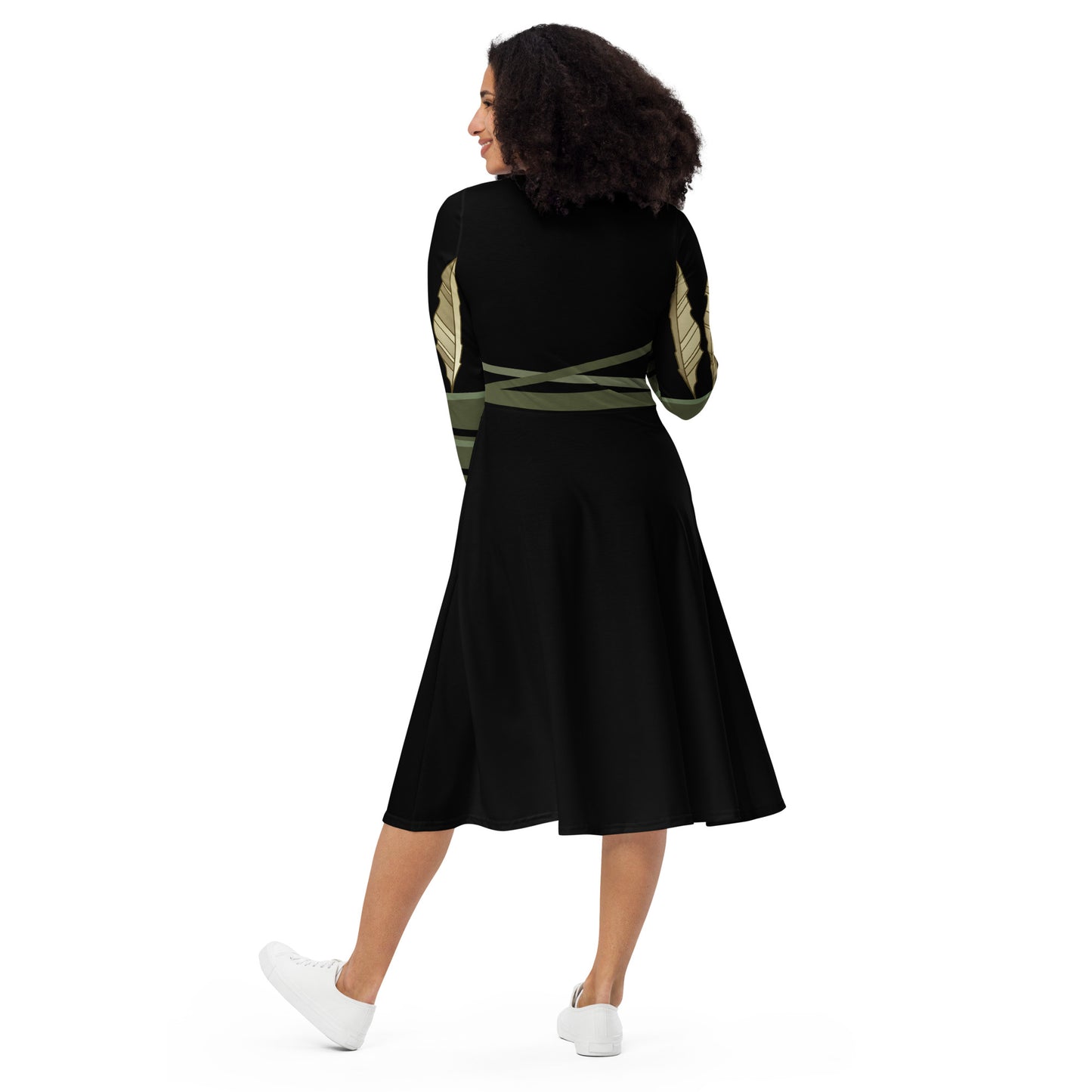 Echo Costume Long Sleeve Midi Dress