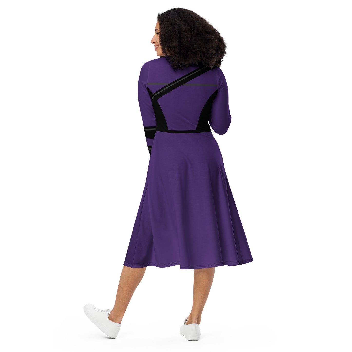 Kate Bishop Costume (Two) Long Sleeve Midi Dress