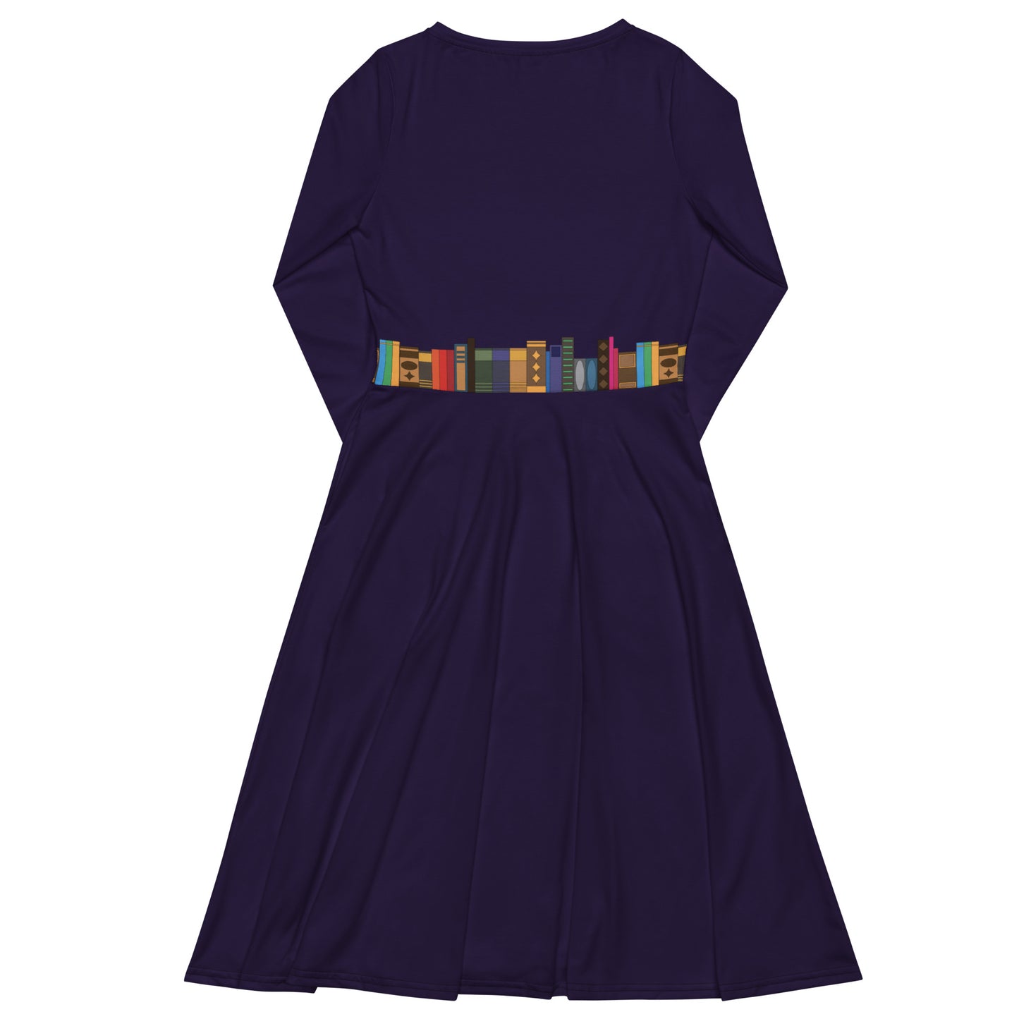 Kamar-Taj Library (Belt Effect) Long Sleeve Midi Dress