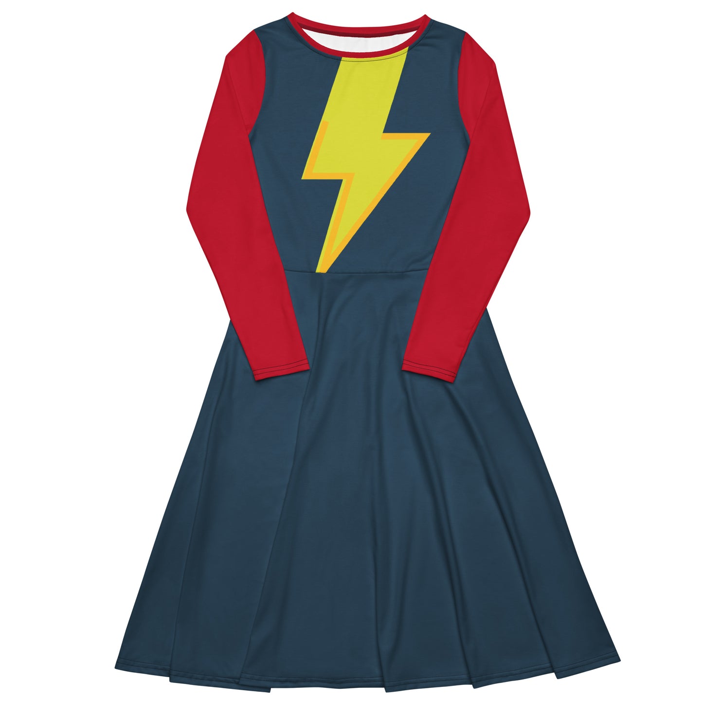 Ms. Kamala Khan Long Sleeve Midi Dress