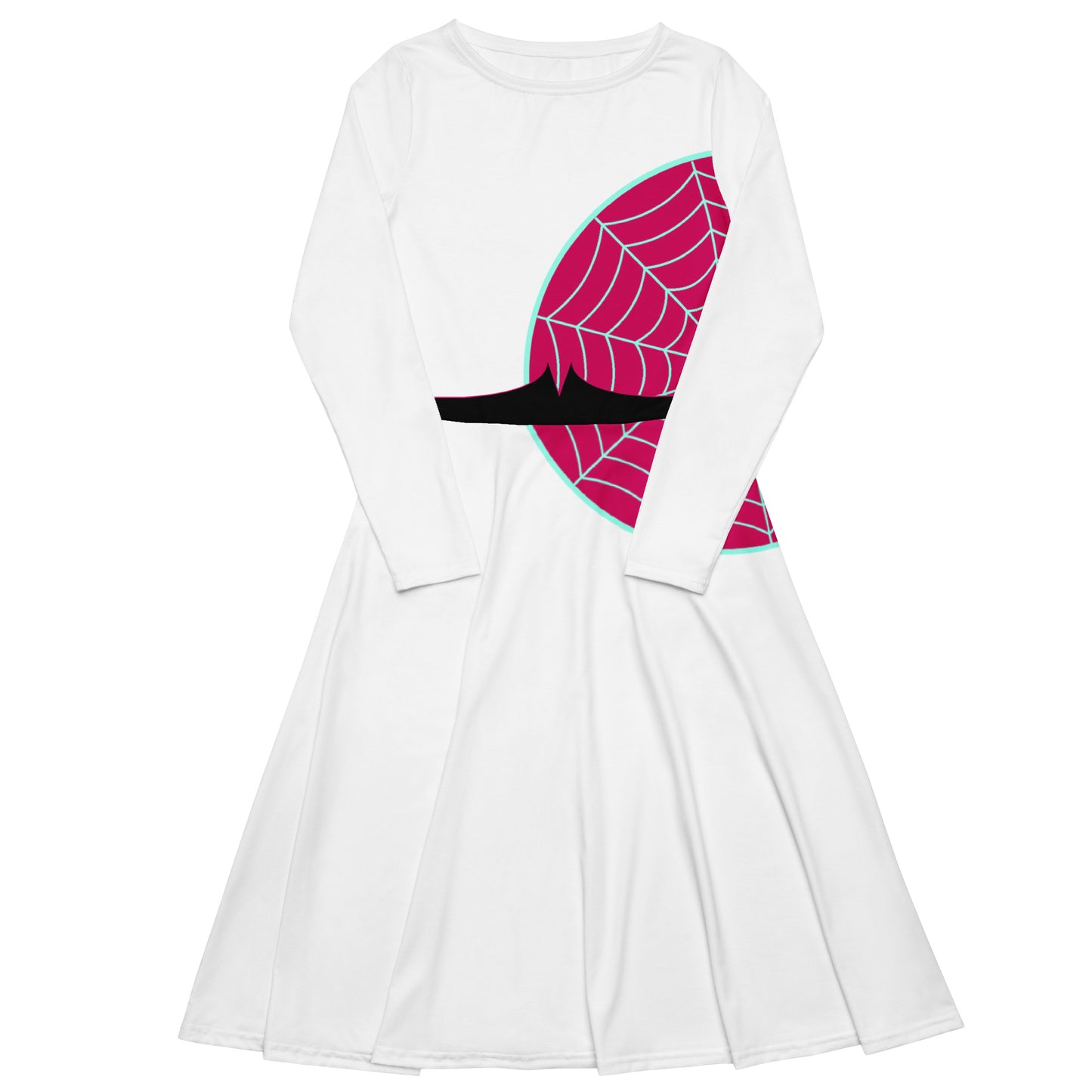 Spider-Gwen Webbing Long Sleeve Midi Dress