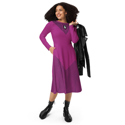 Agatha Harkness Costume Long Sleeve Midi Dress