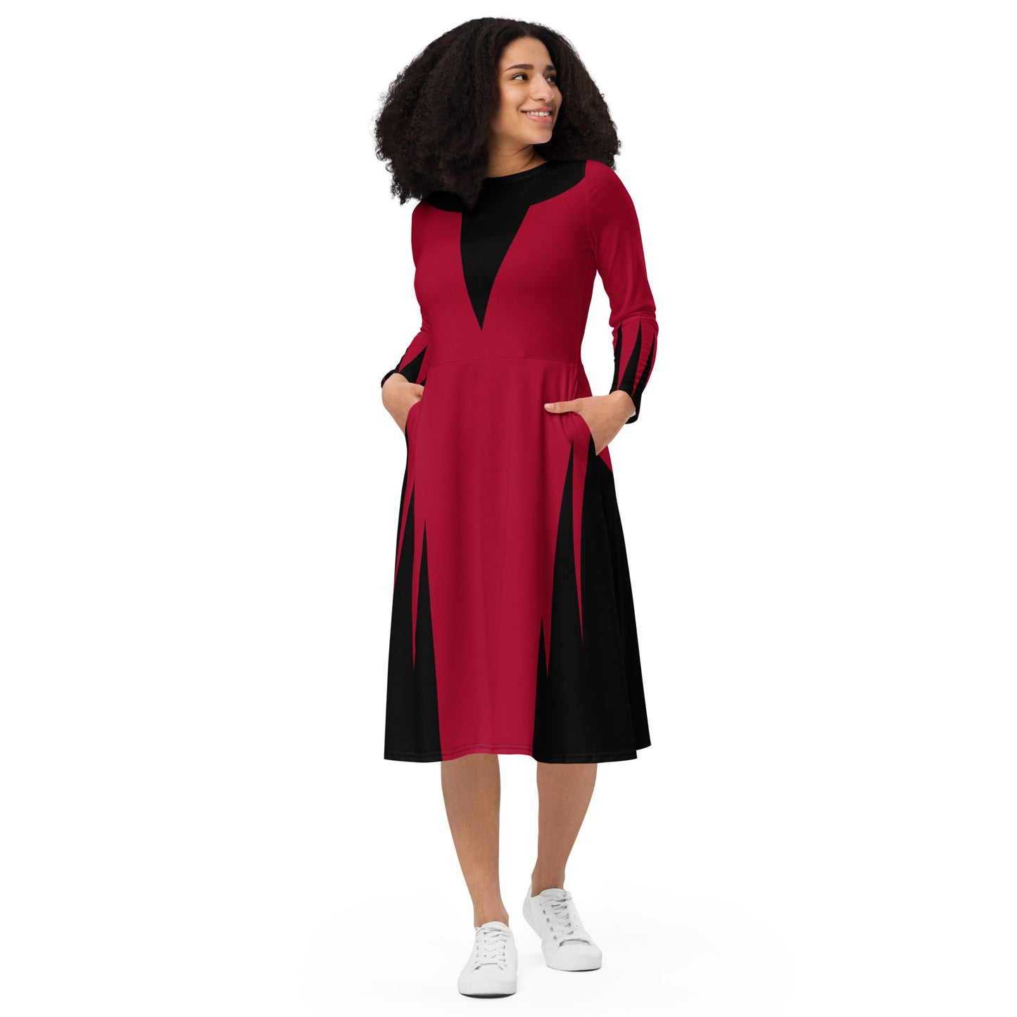 Wanda Costume Long Sleeve Midi Dress