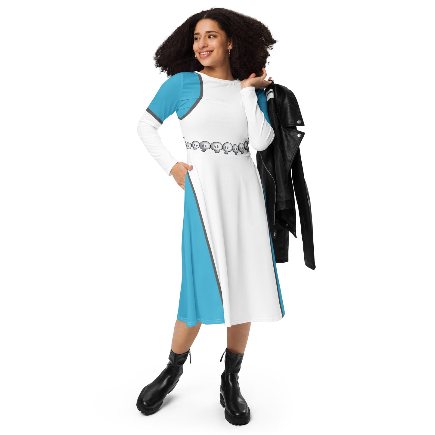 Mystique Costume Long Sleeve Midi Dress