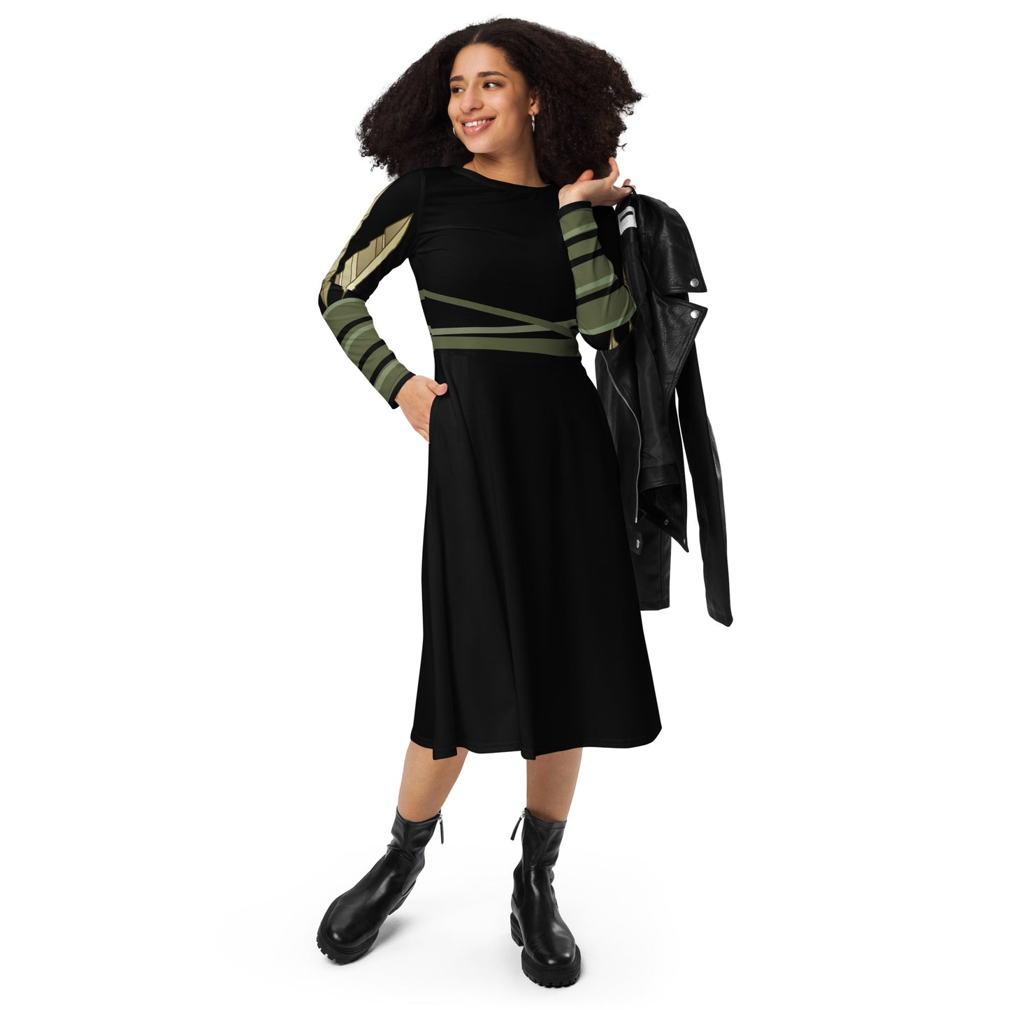 Echo Costume Long Sleeve Midi Dress