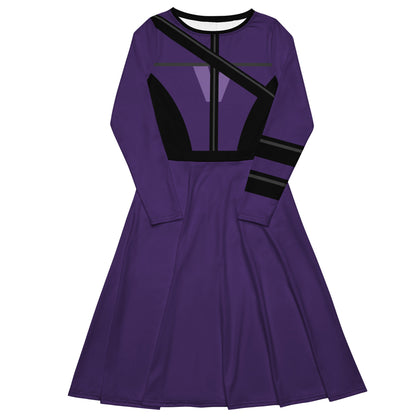 Kate Bishop Costume (Two) Long Sleeve Midi Dress