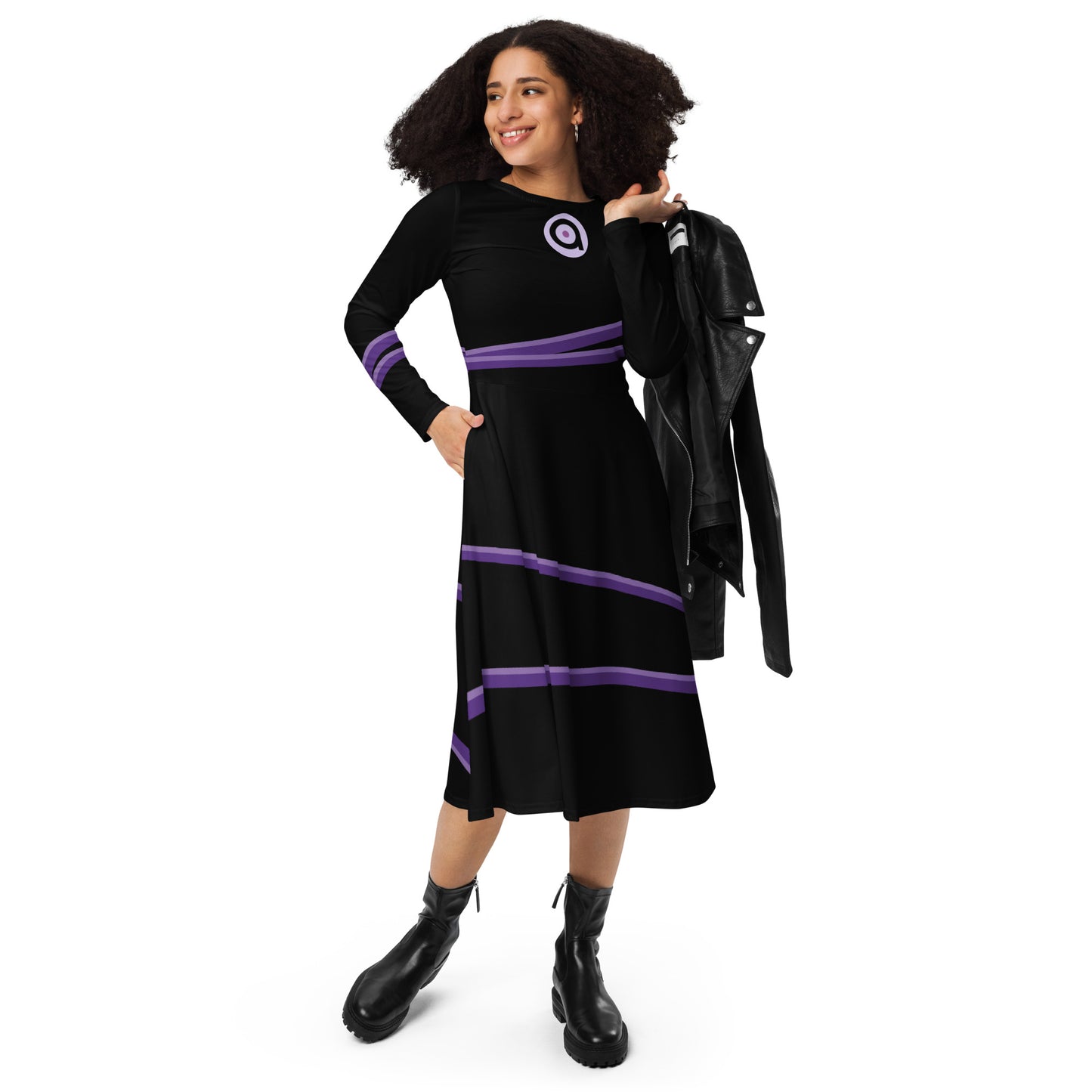 Kate Bishop Costume (One) Long Sleeve Midi Dress