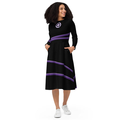 Kate Bishop Costume (One) Long Sleeve Midi Dress