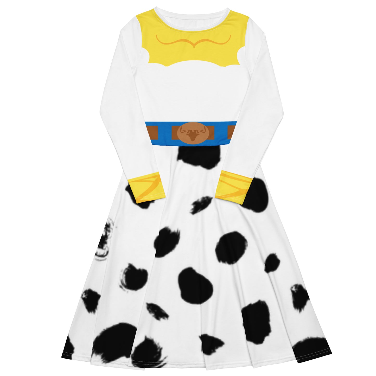 Toy Cowgirl Costume Long Sleeve Midi Dress