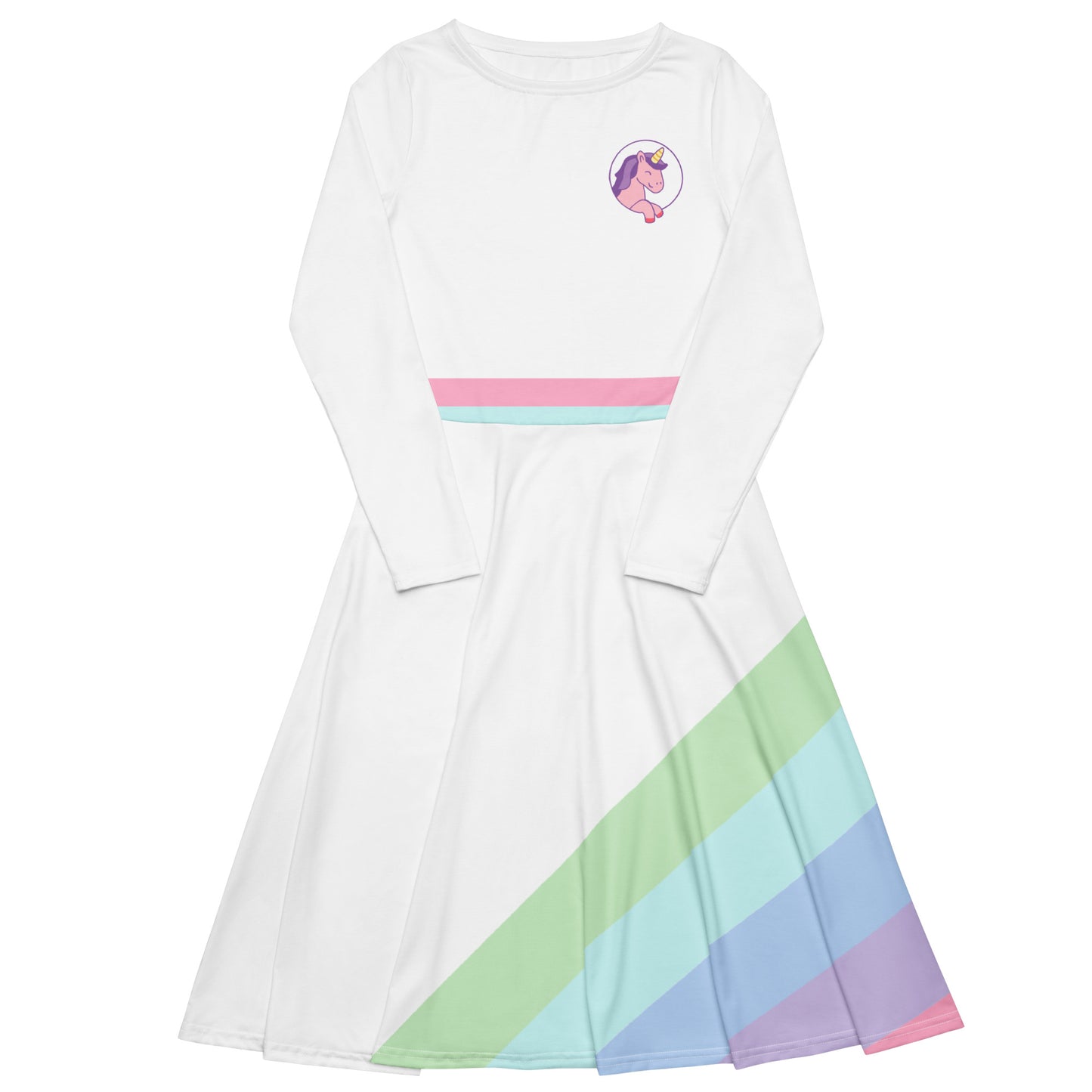 Unicorn Long Sleeve Midi Dress