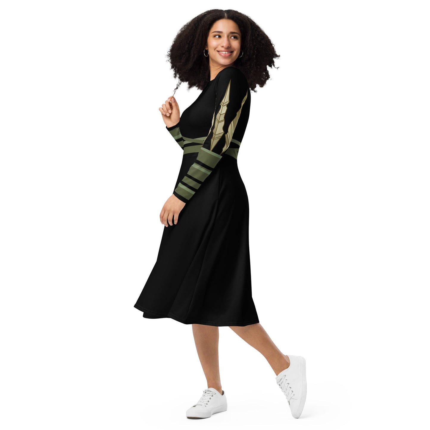 Echo Costume Long Sleeve Midi Dress