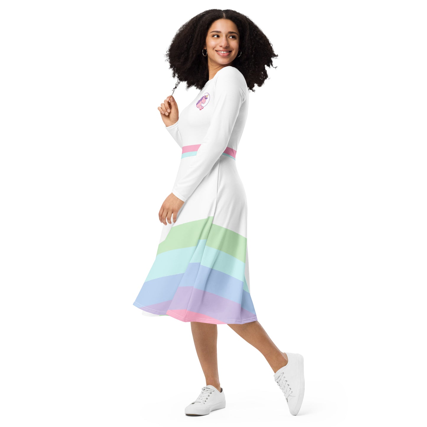 Unicorn Long Sleeve Midi Dress