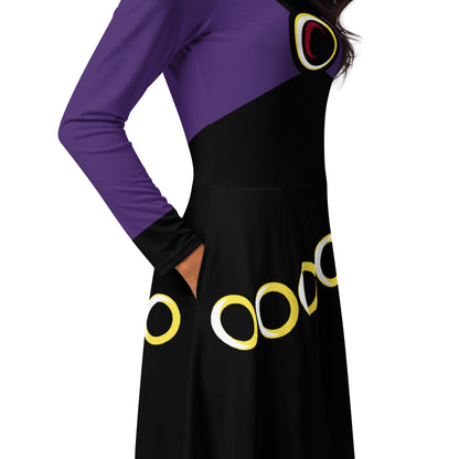 Raven Costume Long Sleeve Midi Dress