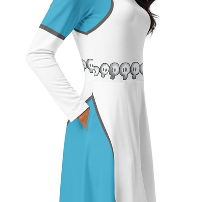 Mystique Costume Long Sleeve Midi Dress