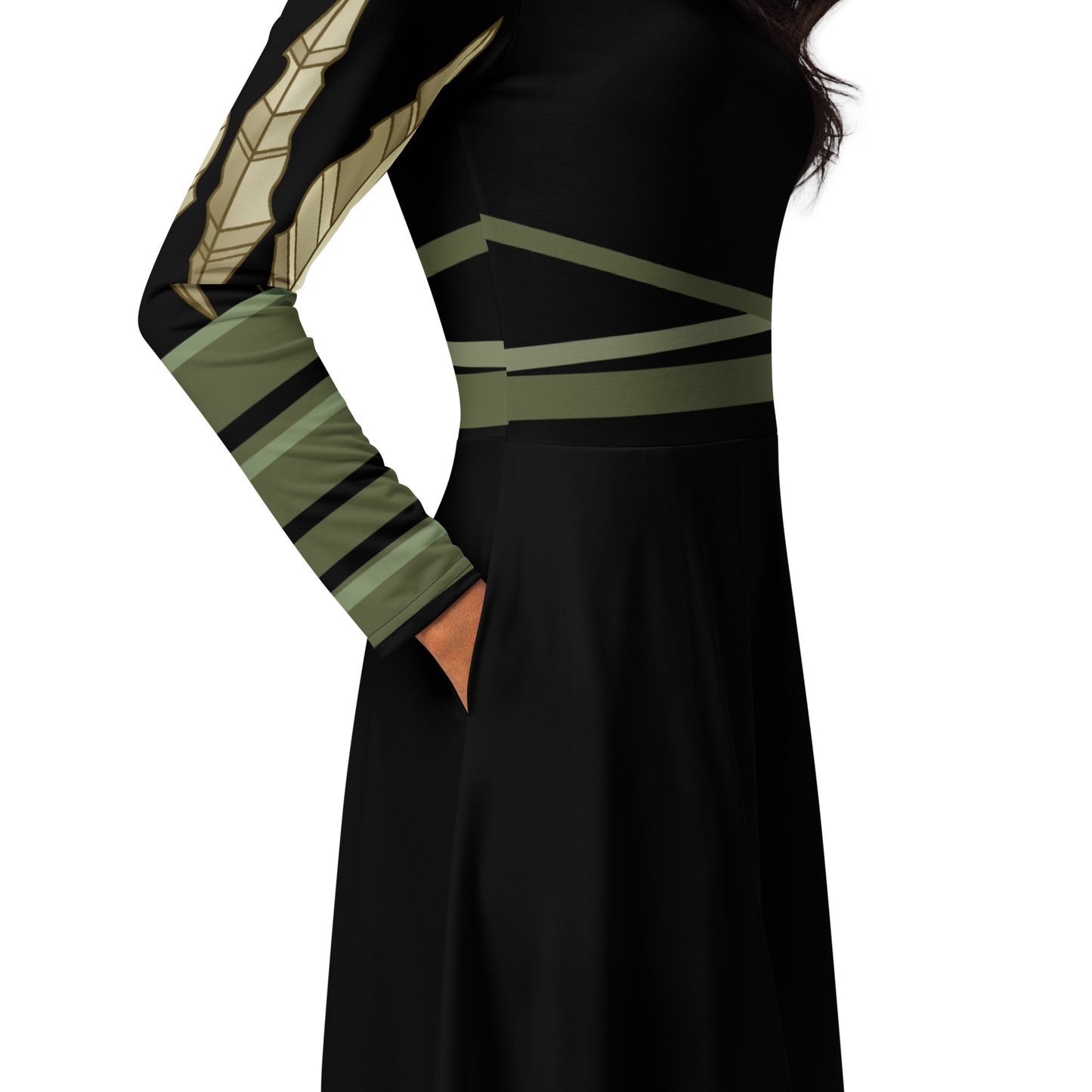 Echo Costume Long Sleeve Midi Dress