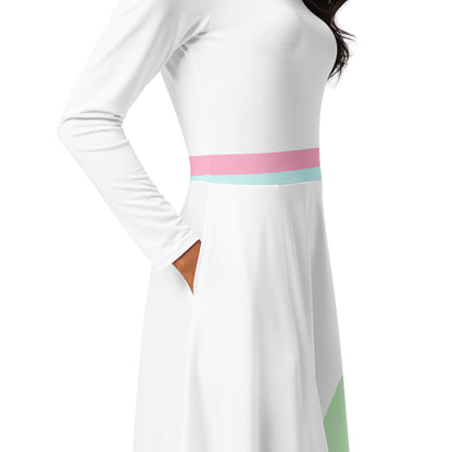 Unicorn Long Sleeve Midi Dress