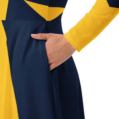 Wolverine Costume (One) Long Sleeve Midi Dress