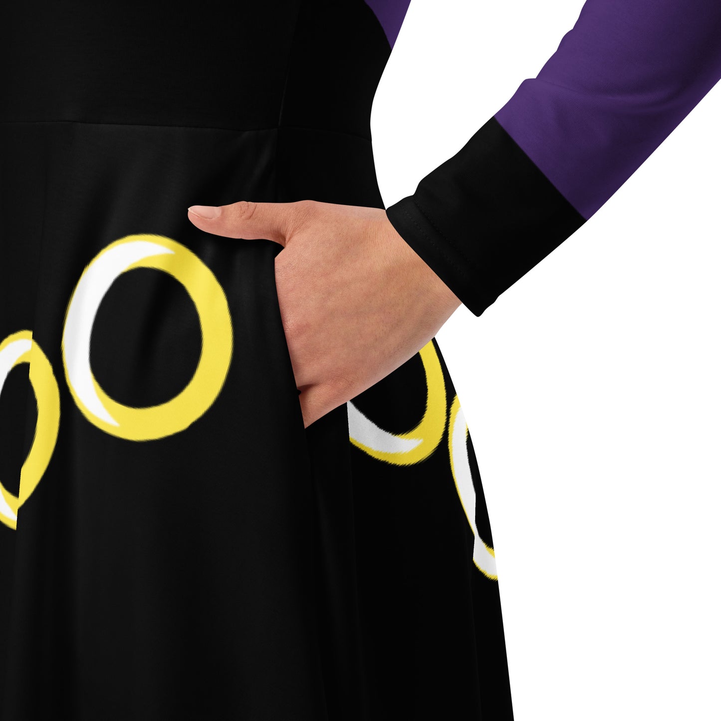 Raven Costume Long Sleeve Midi Dress