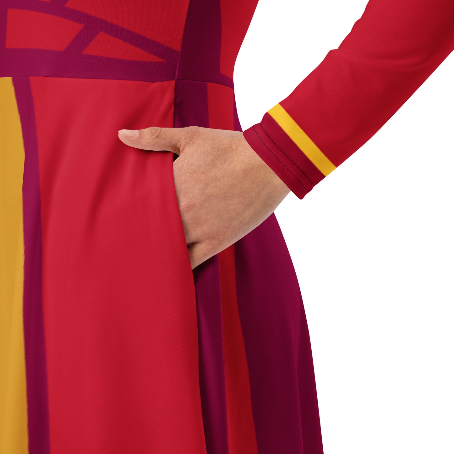 Tony Stark Iron Man Costume Long Sleeve Midi Dress