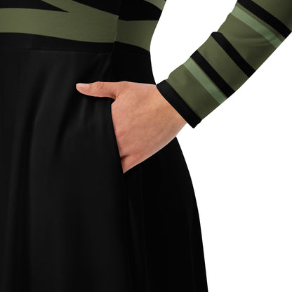 Echo Costume Long Sleeve Midi Dress